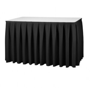 Tafelrok Extra Lang 575 cm Zwart (incl. bevestigingsklem)