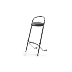 Barkruk Zwart Luxe Chroom