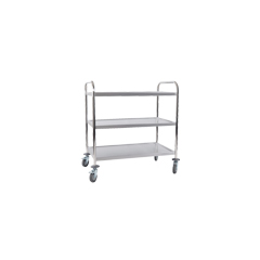Serveerwagen RVS 80 / 50 RVS (2 plateaus)