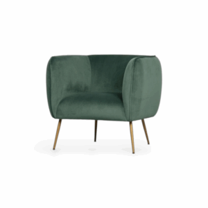 Velvet® Fauteuil zeegroen (met armleuningen)