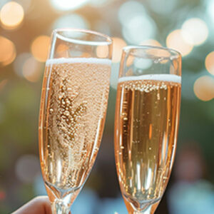 Proost op jouw evenement met gehuurde champagne glazen.